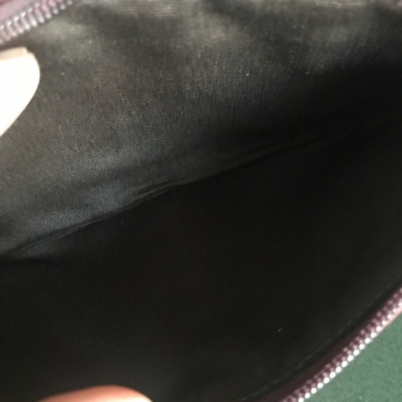 Coach Khaki/Purple Canvas Leather Suede Wristlet - Picture 10 of 16